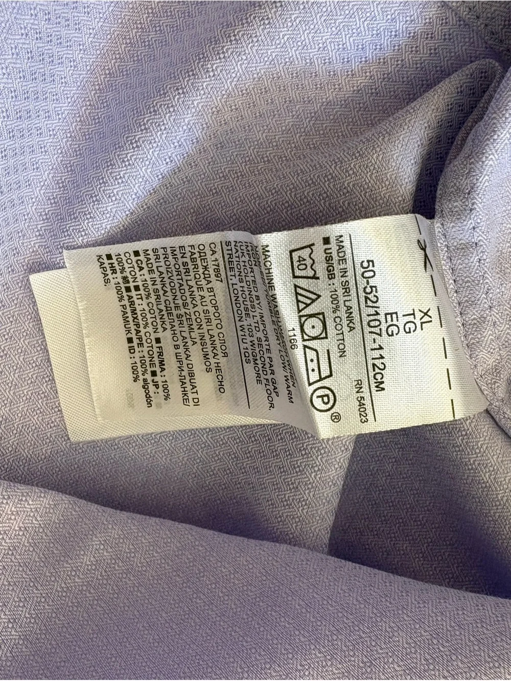 Banana Republic Grant Fit Men’s Light Lavender Button Down Shirt XL